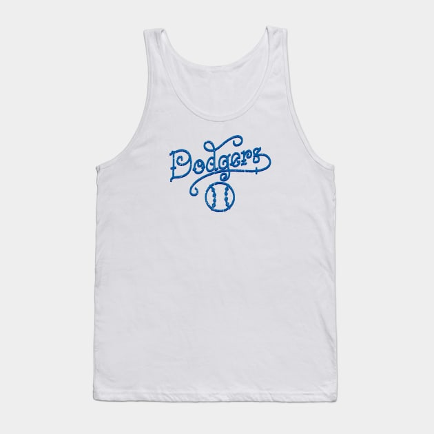 Vintage Dodgers Sailor Tattoo Tank Top by Throwzack